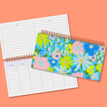 Hardcover Spiral Customizable Desktop Weekly Desk Planner